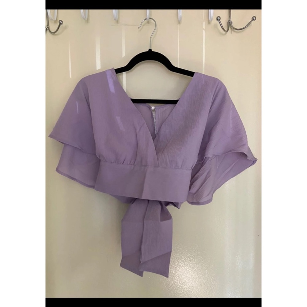 Purple crop top